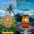 thumbnail image 5 of DAZLUTE Solar Lanterns Outdoor Waterproof Hanging Solar Lights for Outside with Rattan, Garden Decoration for Yard Patio Porch Lawn Pathway Trees, 1 Pack, 5 of 8