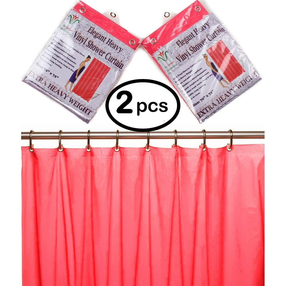 Venice Elegant Home Heavy Duty Vinyl Shower Curtain Liner With 12 Metal