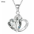 thumbnail image 2 of AYYUFE Women Shiny Rhinestone Necklace Chain Hearts Pendant, 2 of 8