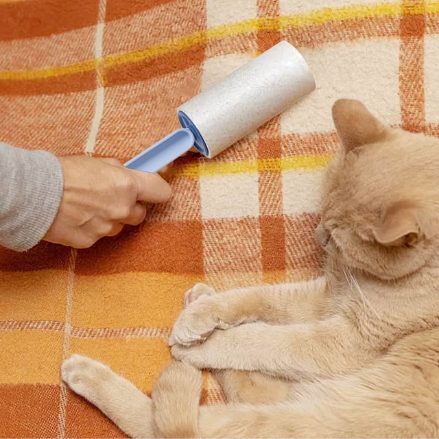 Yykcavykas Économies à Durée Limitée Dispositif Portable Réutilisable pour Coller les Cheveux sur Vêtements, Rouleau de Papier Déchirable, Dispositif pour Coller les Poils d'Animaux sur Vêtements/bleu-104