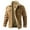 Khaki, variant on Zpanxa Men's Reversible Jacket Solid Color Dual Wear Design Multiple Pockets Long Sleeve No Hood Casual Multi Season Coat