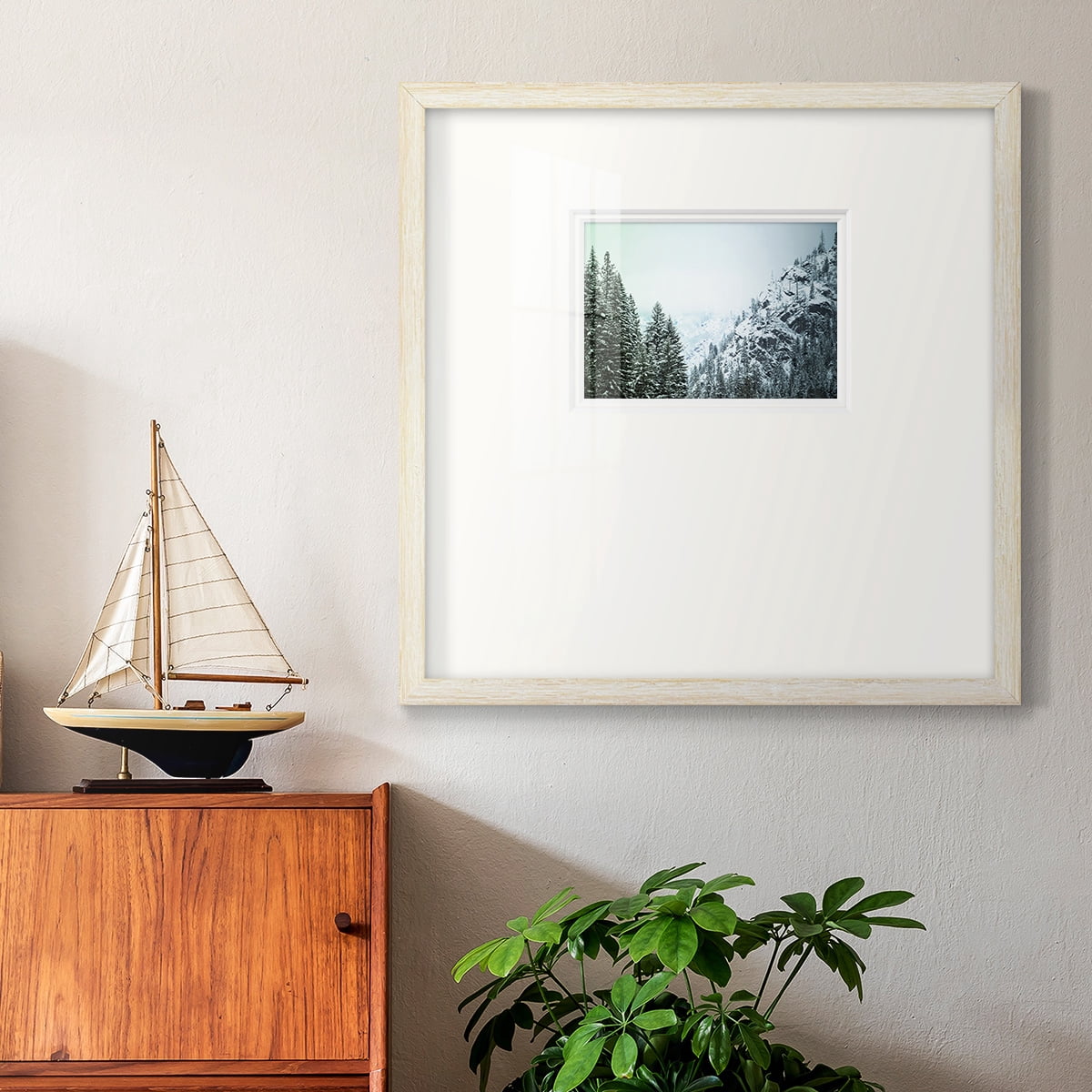 Snowfall in Cascadia II V1Premium Framed Print