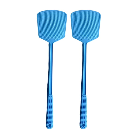 ACDANC Fly Swatter 2 Pack Plastic Heavy Duty Manual Fly Killer,Long Handle Flyswatter,Fly Zapper Racket Work for Indoor and Outdoor