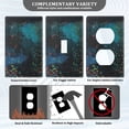 thumbnail image 5 of Switch Panel Switch Decoration 2.76x4.53x0.28 Inches Duplex Outlets Switch Plate Wall Plates Living Room Kitchen Bedroom Study Switches Red Water Flower, 5 of 8