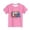 Pink, variant on Kids USA Print Short Sleeve T-Shirt, Unisex Boys Girls Crew Neck Soft Red Top, Breathable Daily Wear for Toddler, 3-4T