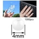 thumbnail image 5 of Perlas de ABS pequeñas, cuentas espaciadoras sueltas para pulseras, joyería y decoración de uñas. Blanco 4mm 1000pcs, 5 of 9