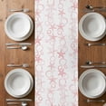 thumbnail image 4 of Table Runner 60 Inches Long for Kitchen Dining, Pink Coastal Dresser Scarf Farmhouse, Dining Table Decorations for Wedding/Parties, Starfish Nautical Ocean Sea Wooden 13 x 60 In, 4 of 8