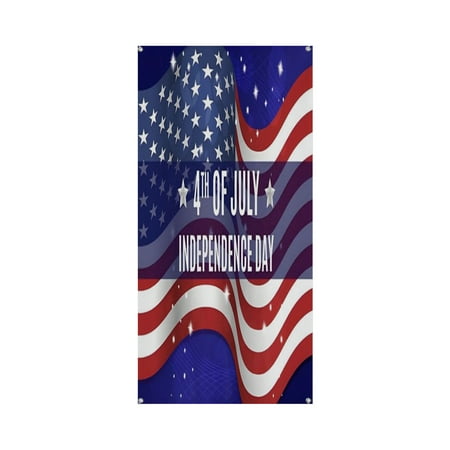 

July 4th Thickened Polyester Background Cloth - Heat Transfer Printing HD non-Fading Indoor And Outdoor Wear-Resistant Decorative Cloth 35.4*78.7IN/90*200CM