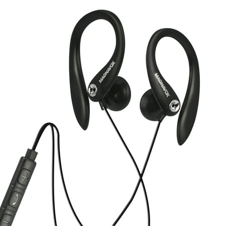 Magnavox Black Earhook Headphones with Microphone MHP4854BK