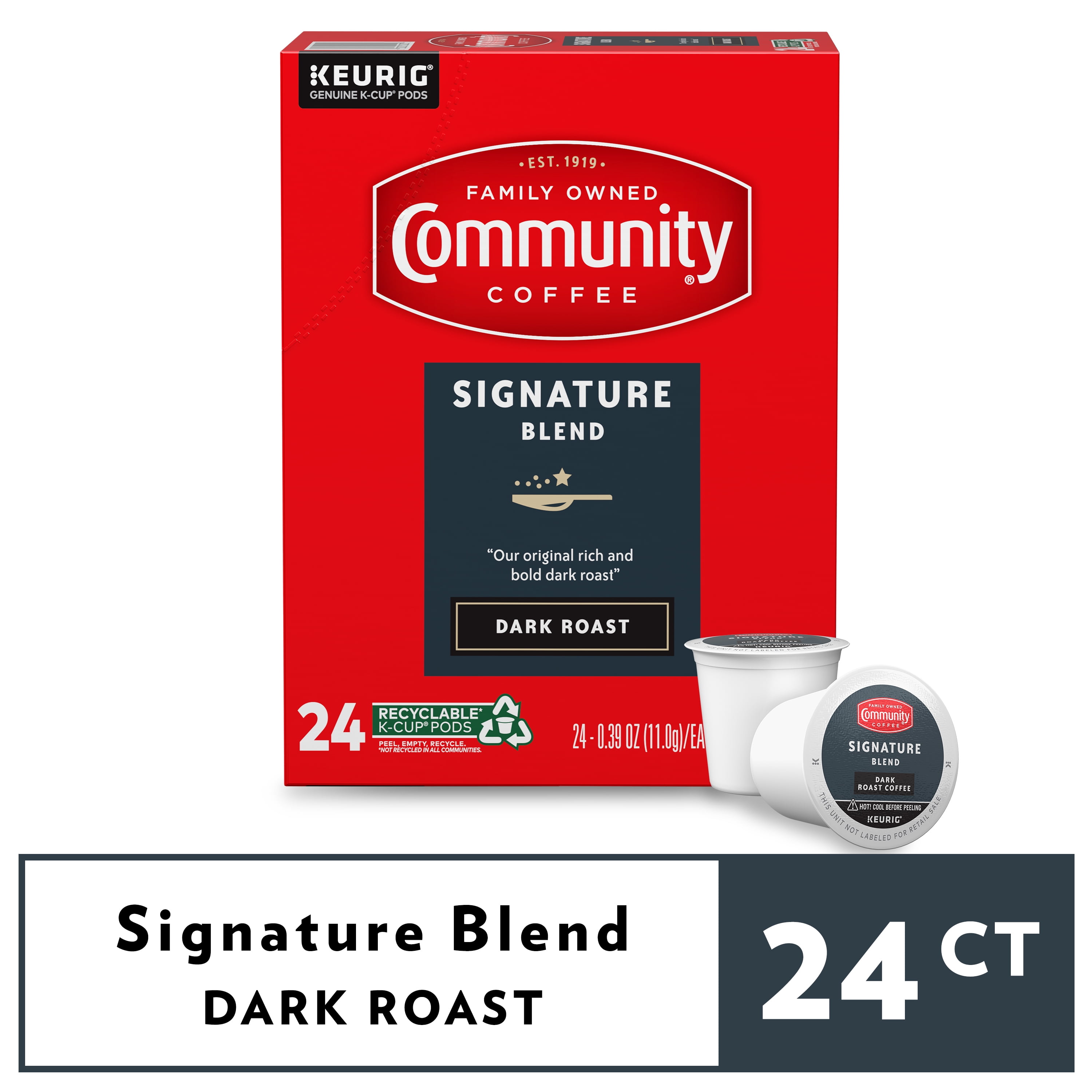 Community Coffee Signature Blend Pods for Keurig K cups 24 Count