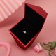 thumbnail image 3 of Luz LED Personalidad Forma de Diamante Compromiso Anillos de Boda Caja de Joyería Caja Roja, 3 of 8