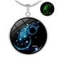 thumbnail image 1 of Collar luminoso Xihbxyly de 12 constelaciones Colgante de cristal luminoso, 1 of 2