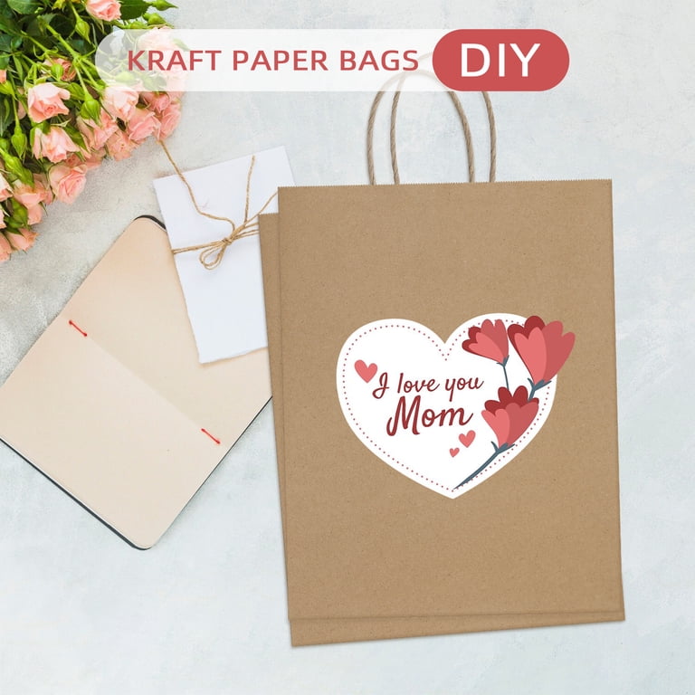 BagDream Brown Kraft Paper Gift Bags with Handles, 100 Pack photo 6