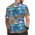 thumbnail image 2 of Wukai Christmas Tree Print Men's Short-Sleeved Mesh T-Shirt,Quick-Dry Short Sleeve Workout T-Shirt-5X-Large, 2 of 8