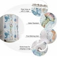 thumbnail image 5 of Shower Curtain Waterproof Shower Curtain for Bathroom,Bathtub,Shower, Summer Watercolor Turtle Sea Horse Jellyfish Shell Shower Curtain Set with Hooks for Home Decoration 72x72 Inch, 5 of 6