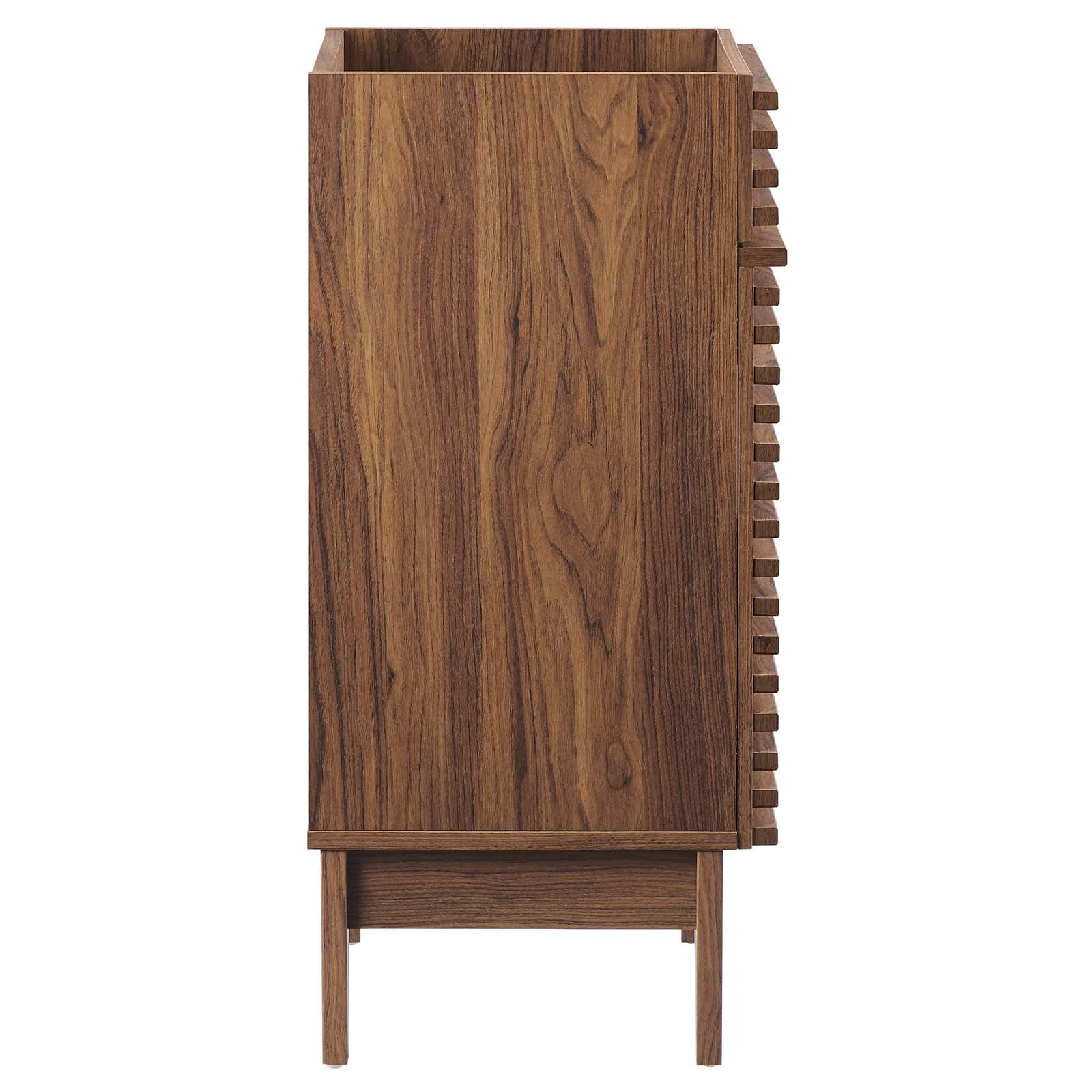 Modway Render 18" Bathroom Vanity Cabinet (Sink Basin Not Included) in Walnut