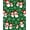 Green, Pattern 5, variant on ODIKA 4'x6' Machine Washable Non-Slip Area Rug, Whimsical Winter Snowman Scene with Dazzling Starburst Snowflakes High Traffic Rug, Green, 502901