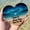 D, variant on Ocean Pocket Heart Pendant, Natural Heart Sea Handmade Glass Ornament, 2x2Inch Mini Cute Handmade Glass Beach Pocket Gift, 1Pcs Heart Natural Ornament Hanging Decoration