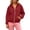 #1Wine, variant on Womens Zip Up Hooded Sweatshirt Full Zip Kangaroo Pocket Casual Jacket