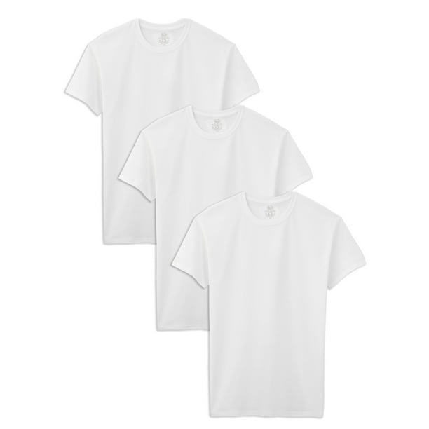 Fruit of the Loom - Fruit of the Loom Tall Men's White Crew T-Shirts, 3 ...