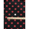 thumbnail image 2 of Quarter Size Dots Print Broadcloth, 60" Wide, Sells by the Yard from Sal Tex Fabrics, Red/Black, 2 of 2