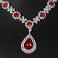 thumbnail image 4 of HELIAHO Shiny Jewelry Set 2pcs/set Waterdrop Shape Rhinestones Necklace CJ911-23054, 4 of 4