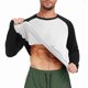 thumbnail image 5 of Blusas y camisas de manga larga con cuello redondo para hombre, estilo casual, de moda, de color liso, deportivas, con empalme de aberturas para los dedos, blusa de manga larga con cuello redondo, blu, 5 of 5