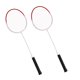 thumbnail image 4 of Dos juegos de raquetas de Bádminton de aleación de accesorios deportivos ultraligeros en rojo para el entrenamiento, 4 of 10