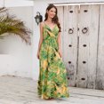 thumbnail image 4 of Vestido Suelto Informal De Verano Sin Mangas con Cuello En V Profundo para Mujer Vestidos Largos De Cami Largos para Cubrir La Playa,Verde,L, 4 of 6
