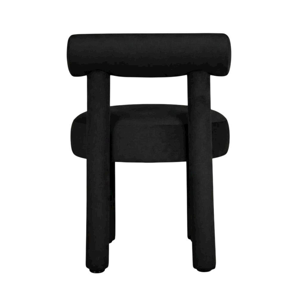Velvet-Upholstered Dining Chair with Rubberwood Legs Accent Chair for Bedroom