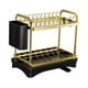 thumbnail image 4 of Escurridor de platos, soporte para vasos, versátil, soporte para utensilios Oro, 4 of 8