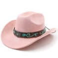 thumbnail image 1 of Haut-de-Forme en Denim Western Classique pour Usage Quotidien - Style Cowboy Intemporel avec Bord Courbé et Design Jazz Anglais, 1 of 2