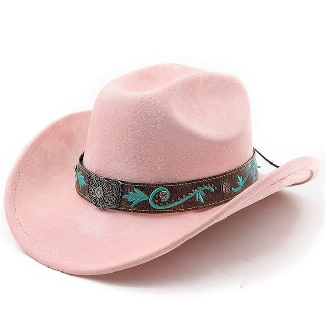 Haut-de-Forme en Denim Western Classique pour Usage Quotidien - Style Cowboy Intemporel avec Bord Courbé et Design Jazz Anglais