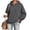 Dark Gray, variant on Womens Oversized Hoodie Solid Color Long Sleeve Pullover Sweatshirt With Kangaroo Pocket Casual Loose Fit Hooded Top Navy M