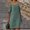ZC-Mint Green, variant on Meichang Linen Dresses for Women 2024 Lace V Neck 3/4 Sleeve Knee Length Dresses Solid Casual Loose Summer Dresses Lightweight Comfy Work Dresses Midi Dresses Yellow M