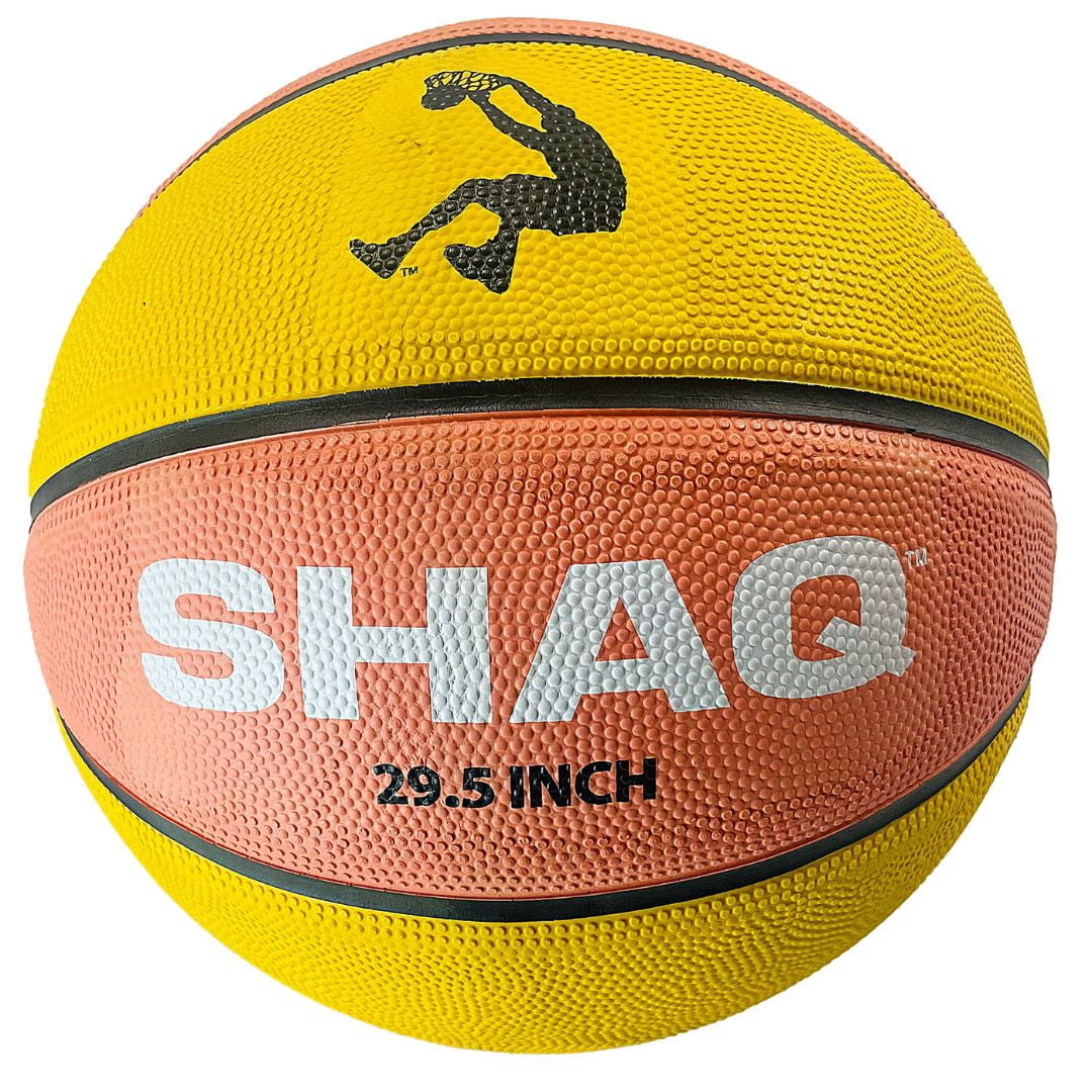SHAQ Composite Basketball 29.5" Deflated with Mini Pump Mens Basketball Indoor Outdoor Basketball Size 7 Basketball Shaq Youth Basketball Equipment