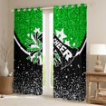 thumbnail image 2 of Manfei Cheerleading Cheer Team Black Out Curtains for Children Kids Teens,Black Green Curtains Pack of 2 (42x63 Each),Bling Crystal Glitter Bedroom Curtains,Microfiber Bedroom Decor, 2 of 6
