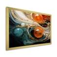 thumbnail image 2 of Designart "Planet Waves Orange and Gold Symphony II" Abstract Framed Wall Art Decor - Modern Orange Abstract Painting Entryway Framed Wall Art, 2 of 6