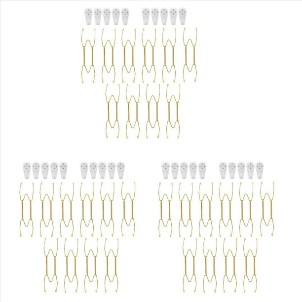 Colgadores de Placa de Acero Inoxidable para , de Placas Decorativas Compatibles Soporte de Exhibición de Platos con 30 Piezas de Pared