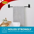 Command Bath Matte Black Towel Bar, 2 Large Strips
