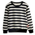thumbnail image 1 of Gubotare Chandail à Col Rond pour Garçons Chandails pour Jeunes Manches Longues Chandail de Base Doux et Chaud pour Enfants Tout-Petits Automne Hiver Chandail (Noir, 7-8 Ans), 1 of 4