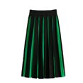 thumbnail image 2 of Made By Johnny Women's High Elastic Waist Pleated Mid A-Line Swing Skirt Bodycon Sweater Dress Ruffle High Low Dress With Drawstring, 2 of 9