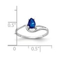 thumbnail image 2 of Real 14kt White Gold 6x4mm Pear Sapphire Ring Size: 6; for Adults and Teens; for Women and Men, 2 of 2