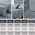 thumbnail image 6 of GlowSol 4 Pcs King Size 100% Bamboo Sheet 16" Deep Pocket Bedding Sheet and Pillowcases Cool Sheets Super Soft and Breathable, Dark Gray, 6 of 9