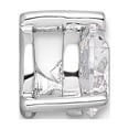 thumbnail image 2 of 14k White Gold Lab Grown Diamond 3 Prong Chain Slide Solitaire Pendant 1 Ct., 2 of 4