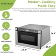 thumbnail image 2 of Hamilton Beach 24" 1.2 Cu. ft. Built-in Microwave Oven, 1000 Watts Electric Drawer Oven with Touchscreen Control, Stainless Steel, 2 of 15