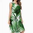 thumbnail image 2 of Palm Leaf Realistic Vivid Leaves Of Palm Tree Dress Elegant Party Dresses Evening Dresses Women Dress Sleeveless Dress Ladies Dresses, 2 of 4