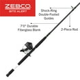 thumbnail image 2 of Zebco Bite Alert Spincast Reel and Fishing Rod Combo, 7-Foot 2-Piece Rod, Size 80 Reel, Black/White, 2 of 12