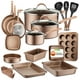 thumbnail image 1 of nutrichef 20-Piece Nonstick Kitchen Cookware Set - PTFE/PFOA/PFOS-Free Heat Resistant Lacquer Kitchen Ware Pots Baking Pan Set w/Saucepan, Frying Pans, Cooking Pots, Oven Pot, Lids, Utensil, Oro, 1 of 8