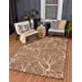 thumbnail image 3 of Unique Loom Botanical Collection Abstract Pictorial Transitional Indoor and Outdoor Flatweave Area Rug, 8 Feet x 11 Feet 4 Inch, Brown/Beige, 3 of 10